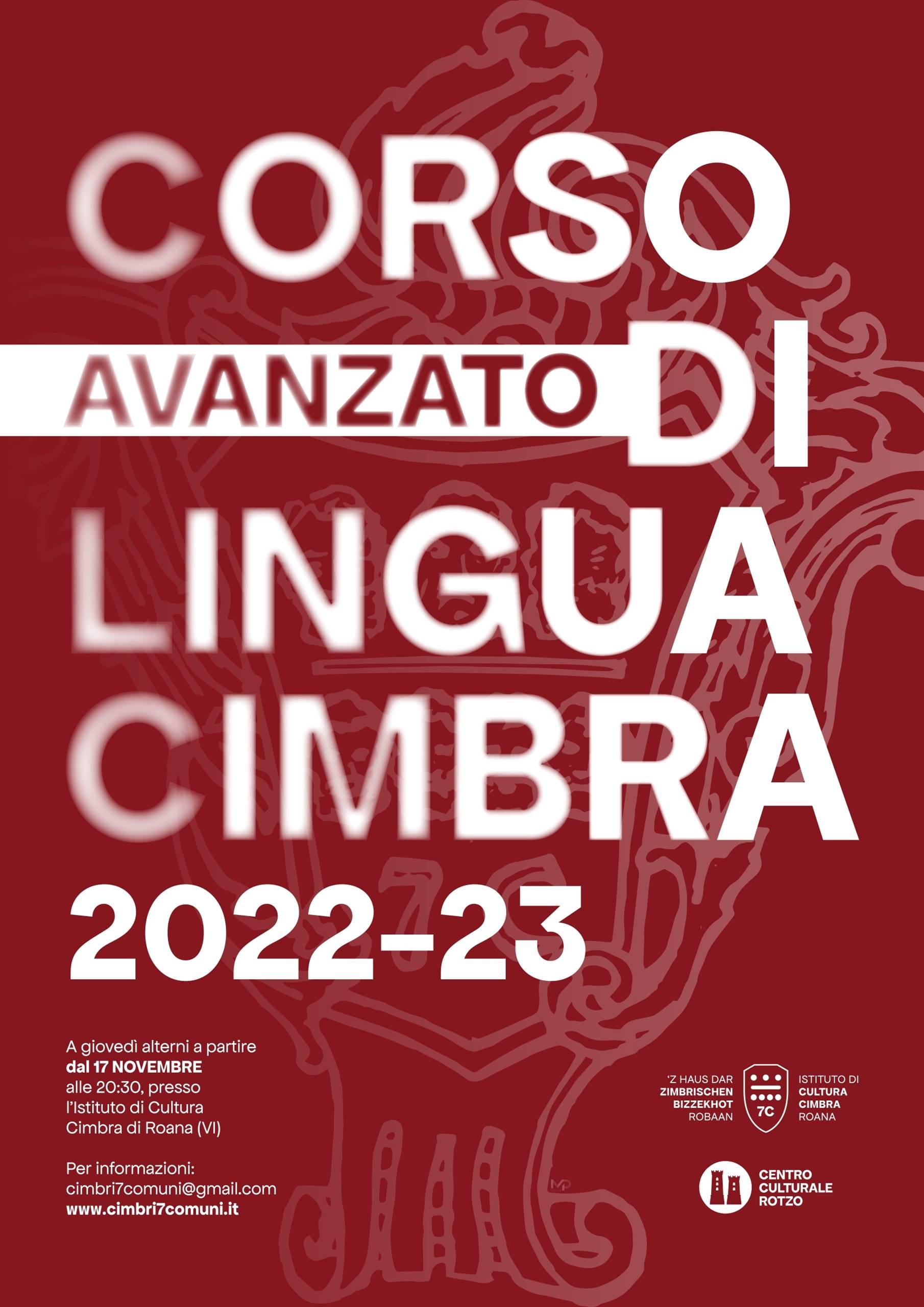 Corso lingua cimbra 2022-23 - Livello avanzato 